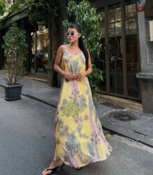 ⁦שמלת שיפון צבעונית⁩ – תמונה ⁦6⁩