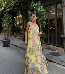 ⁦שמלת שיפון צבעונית⁩ – תמונה ⁦3⁩